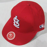MLB St. Louis Cardinals Youth Cap Flat Brim Raised Replica Cotton Twill Hat All Red