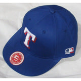 MLB Texas Rangers Youth Cap Flat Brim Raised Replica Cotton Twill Hat