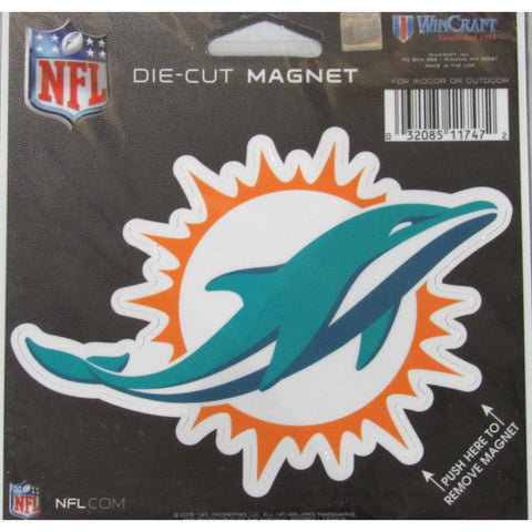 NFL Miami Dolphins Logo 4 inch Auto Magnet by WinCraft