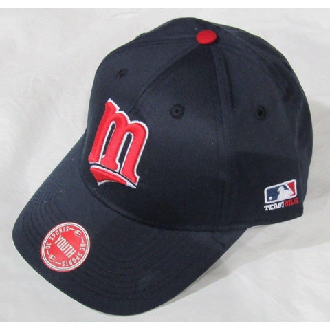 MLB Minnesota Twins Youth Cap Flat Brim Raised Replica Cotton Twill Hat