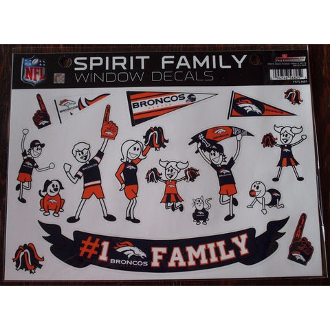 NFL Denver Broncos Spirit Family Decals Set of 17 by Rico Industries
