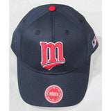 MLB Minnesota Twins Youth Cap Flat Brim Raised Replica Cotton Twill Hat