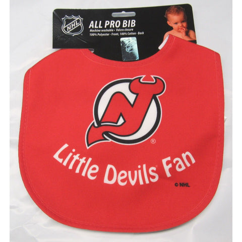 NHL New Jersey Devils Red Baby Infant ALL PRO BIB LITTLE FAN by WinCraft
