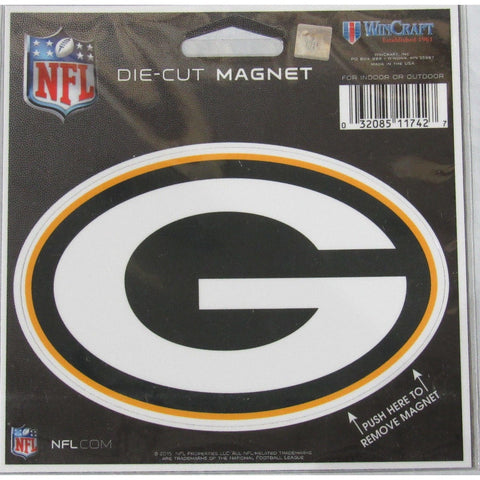 NFL Green Bay Packers Logo 4 inch Auto Magnet by WinCraft