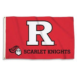 NCAA Rutgers Scarlet Knights 3'x5' Polyester 2 sided Flag and 6" Pole