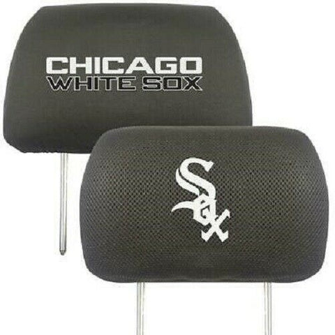 MLB Chicago White Sox Head Rest Cover Double Side Embroidered Pair by Fanmats