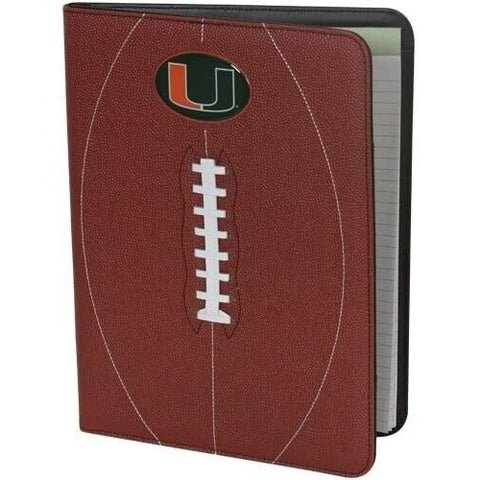NCAA Miami Hurricanes Football Portfolio Notebook Foottball Grain 9.5" by  13"