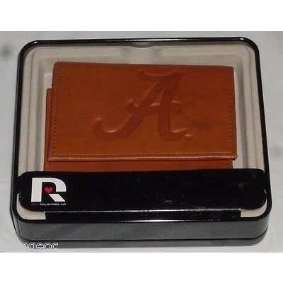 NCAA Alabama Crimson Tide Embossed TriFold Leather Wallet With Gift Box