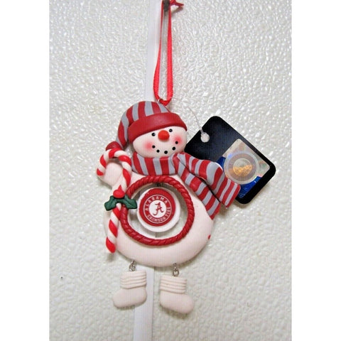 NCAA Alabama Crimson Tide Clay Dough Snowman Ornament by Team Sports America