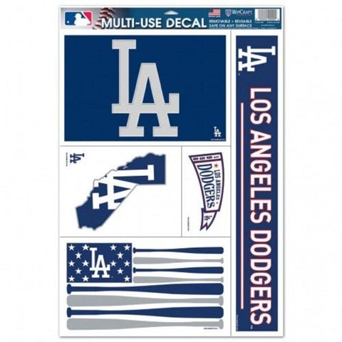 MLB Los Angeles Dodgers Bat Flag 11" x 17" Ultra Decals/Multi-Use Decals 5ct Sheet WinCraft