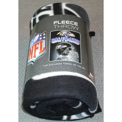NFL Baltimore Ravens 50" x 60" Rolled Fleece Blanket Gridiron Design