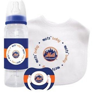 MLB New York Mets Gift Set Bottle Bib Pacifier by baby fanatic