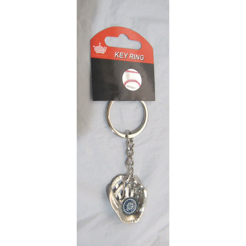MLB Chrome Glove With Logo in Palm Key Chain Seattle Mariners AMINCO