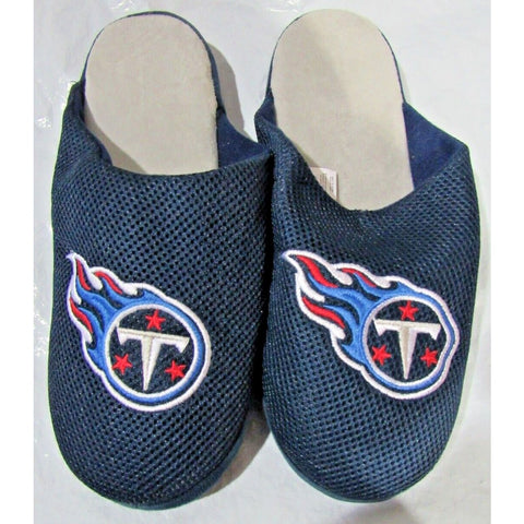 NFL Tennessee Titans Logo on Mesh Slide Slippers Size Men L by FOCO