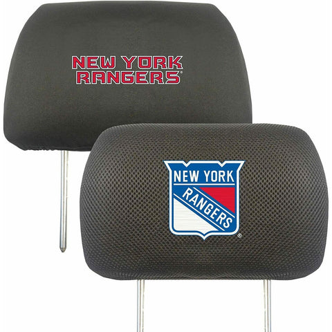 NHL New York Rangers 1 Pair Headrest Cover Two Side Embroidered Fanmats