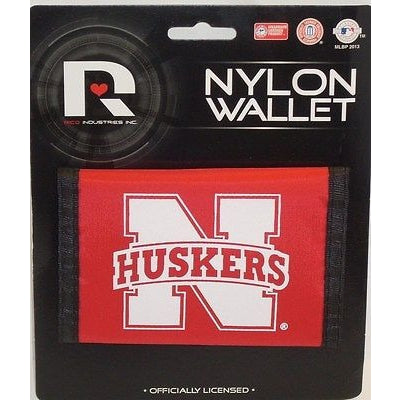 NCAA Nebraska Cornhuskers Tri-fold Nylon Wallet with Printed Logo