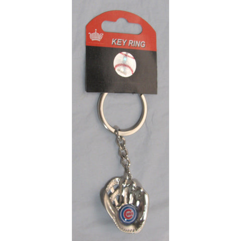 MLB Chrome Glove With Logo in Palm Key Chain Chicago Cubs AMINCO
