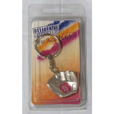MLB Chrome Glove With Logo in Palm Key Chain ST. Louis Cardinals Concord