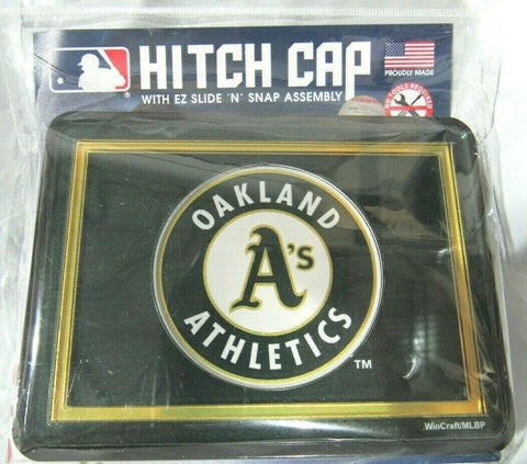 MLB Oakland Athletics Laser Cut Trailer Hitch Cap Universal Fit by WinCraft