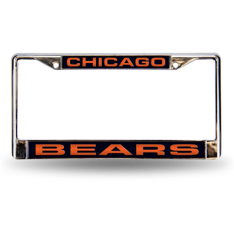 NFL Chicago Bears Laser Cut Chrome License Plate Frame