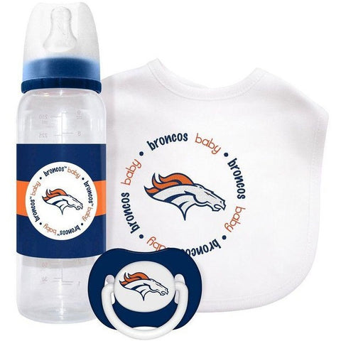NFL Denver Broncos Gift Set Bottle Bib Pacifier by baby fanatic