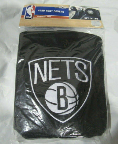 NBA  New Brooklyn Nets Headrest Cover Embroidered Logo Set of 2 by Team ProMark