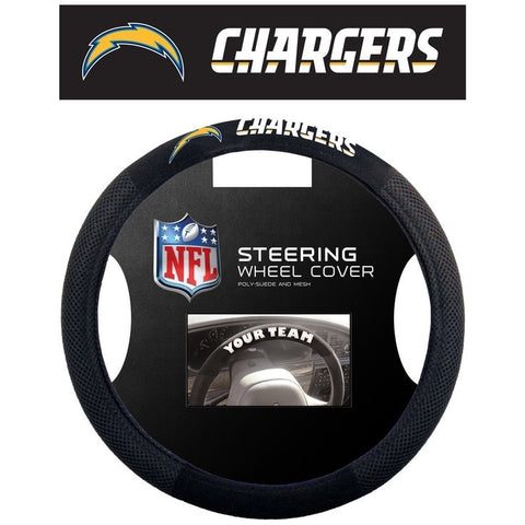 NFL San Diego Chargers Poly-Suede on Mesh Steering Wheel Cover by Fremont Die