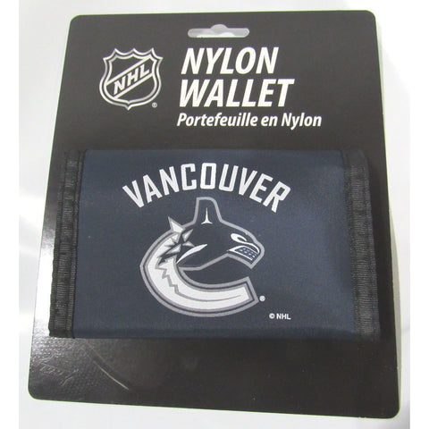 NHL Vancouver Canucks Tri-fold Nylon Wallet with Printed Logo