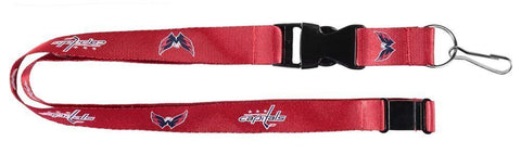NHL Washington Capitals 2 Logos on Red Lanyard Detachable Buckle 23" L 3/4" W by Aminco
