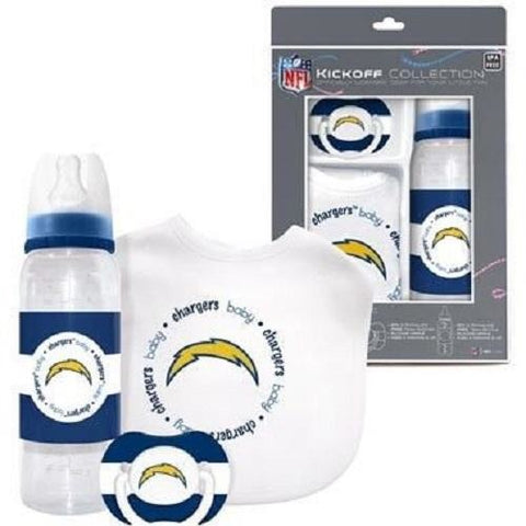 NFL Los Angeles Chargers Gift Set Bottle Bib Pacifier by baby fanatic