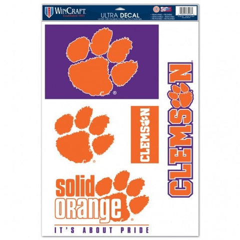 NCAA Clemson Tigers Ultra Decals Set of 5 By WINCRAFT
