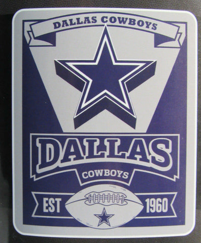 NFL Dallas Cowboys 50" by 60" Rolled Fleece Blanket Marque Design