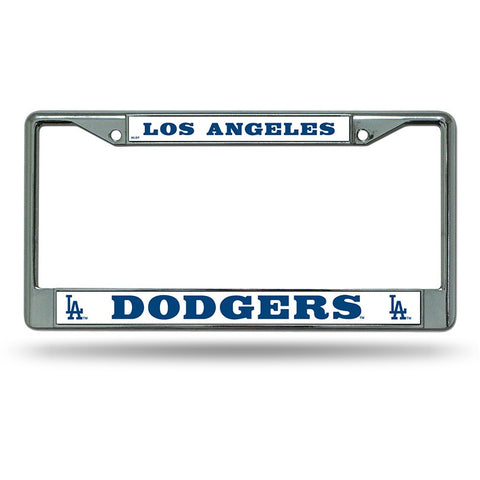 MLB Chrome License Plate Frame Los Angeles Dodgers Thick Raised Letters