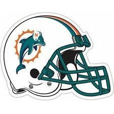 NFL 12 INCH AUTO MAGNET MIAMI DOLPHINS OLD LOGO HELMET