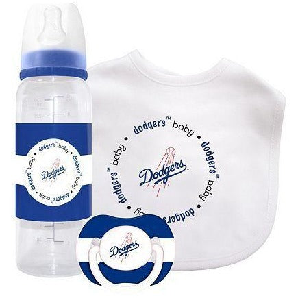 MLB Los Angeles Dodgers Gift Set Bottle Bib Pacifier by baby fanatic