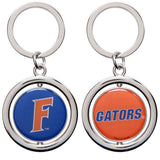NCAA Spinning Logo Key Ring Keychain Forever Collectibles Select Team to Left