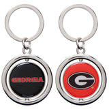 NCAA Spinning Logo Key Ring Keychain Forever Collectibles Select Team to Left