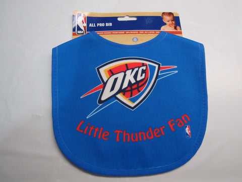 NBA Little Oklahoma City Thunder Fan Infant Baby Bib All Blue Wincraft