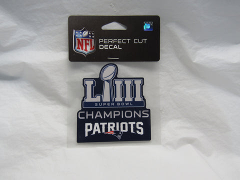 New England Patriots Super Bowl LIII 4" x 4" Prefect Cut Decal Logo WinCraft