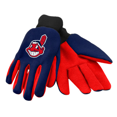 MLB Cleveland Indians Color Palm 2-Tone Utility Work Gloves by FOCO
