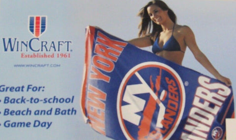 NHL New York Islanders Vertical Logo Beach Towel 30"x60" WinCraft
