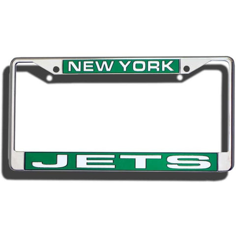 NFL New York Jets Laser Cut Chrome License Plate Frame