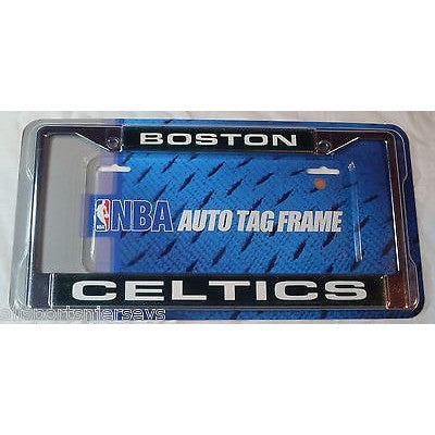 NBA Boston Celtics Chrome License Plate Frame Laser Cut