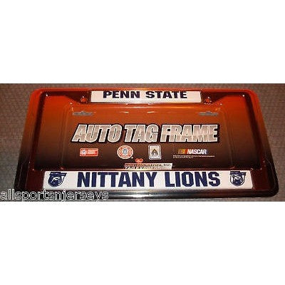 NCAA Penn State Chrome License Plate Frame Thin Letters