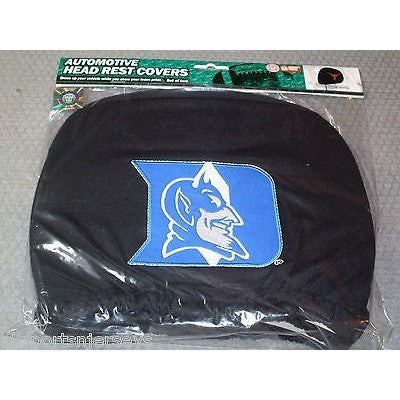NCAA Duke Blue Devils Headrest Cover Embroidered Logo Set of 2 by Team ProMark