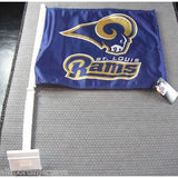 NFL St. Louis Rams Logo on Black Window Car Flag