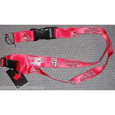 MLB St. Louis Cardinals Red Lanyard Detachable Buckle 23" Long 3/4" Wide