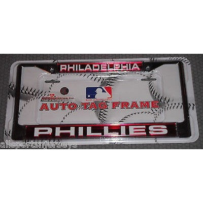 MLB Philadelphia Phillies Chrome License Plate Frame Laser Cut
