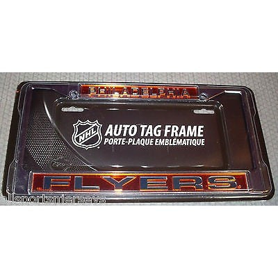 NHL Philadelphia Flyers Laser Cut Chrome License Plate Frame