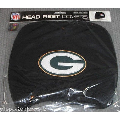 NFL Green Bay Packers Headrest Cover Embroidered Logo Set of 2 by Team ProMark